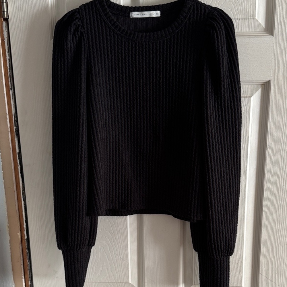 Altar'd State Midnight Ribbed Sweater